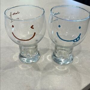 Pair of smiling beer glasses